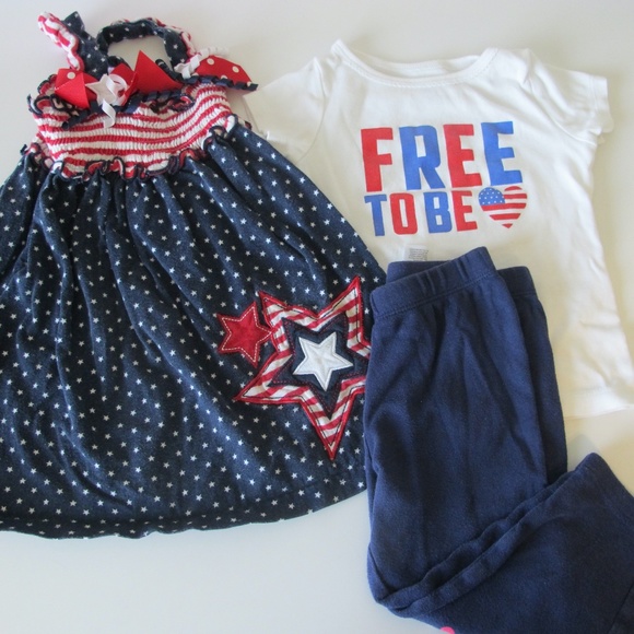 Carter's Other - 🔴🔴🔴SOLD 🔴🔴🔴 3 4th of July Toddler Girl's Outfit Size 24 months